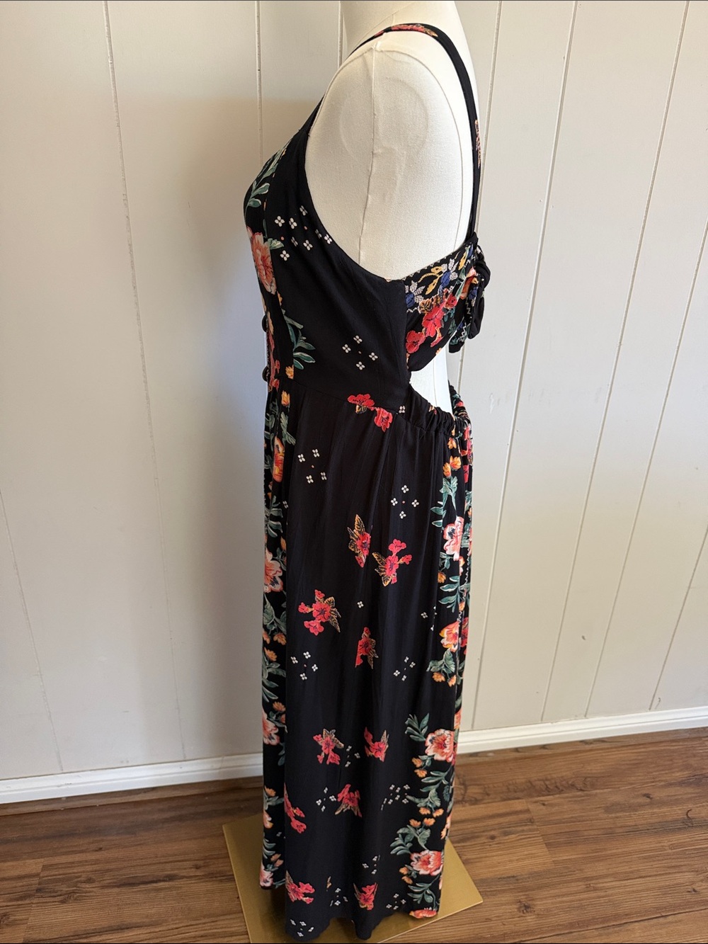 Angie Floral Maxi Dress Medium Boho Festival Whimsical Cottagecore - Picture 7 of 14
